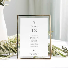 Budget Elegant Minimal Bröllops sittplatser