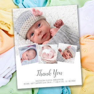 Budget Elegant Nyfödd bebis 4 Photo Birth Tack