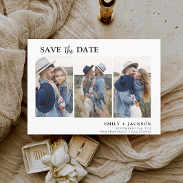 Budget Elegant Save the Date 3 Foto Flygblad