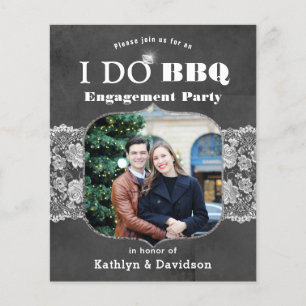 BUDGET Elegant spetsfotograferad förlovningsinbjud