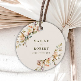 Budget Elegant Vintage Blommig Botanisk Bröllop Gåvor Etiketter