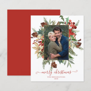 Budget Elegant Vinterblommor Guld Jul Foto