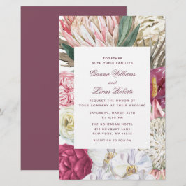 Budget Elegant Watercolor Boho Blommigt Bröllop