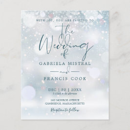 Budget Elegant Winter Wonderland Photo Bröllop