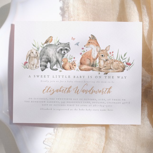 Budget Elegant Woodland Forest Animals Baby Shower (Skapare uppladdad)