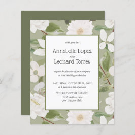 BUDGET Eleganta Vita Blommor blir gula Bröllop