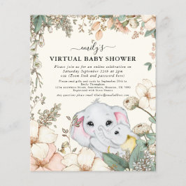 Budget Elephant Cream Virtuell Baby Shower Inbjuda
