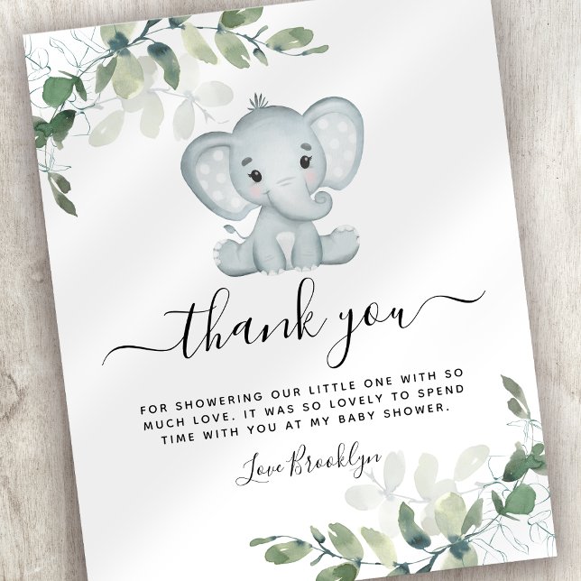 BUDGET Elephant Eucalyptus Baby Shower Tack (Skapare uppladdad)
