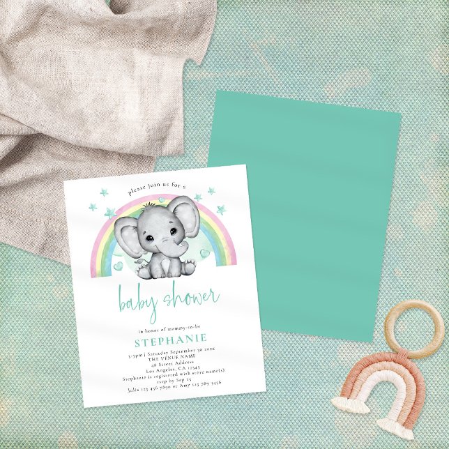 Budget Elephant Rainbow Gender Neutral Baby Shower (Skapare uppladdad)