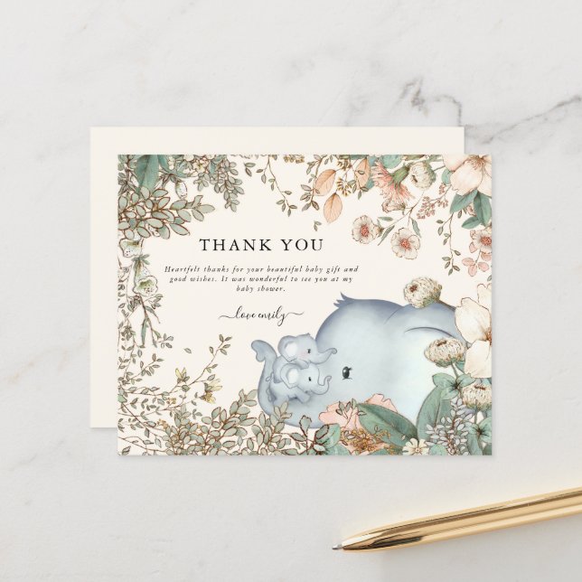 Budget Elephant Twillingars Cream Baby Shower Tack (Fram/Back In Situ)