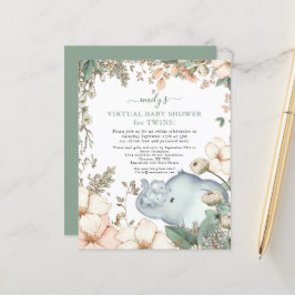 Budget Elephant Twillingars Virtuell Baby Shower I