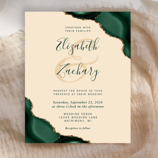 Budget Emerald Agate Corners Champagne Wedding (Skapare uppladdad)