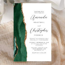 Budget Emerald Green Gold Agate Wedding