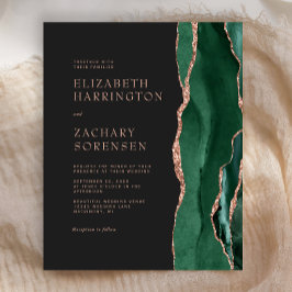 Budget Emerald Grönt Agate Ro Guld Bröllop