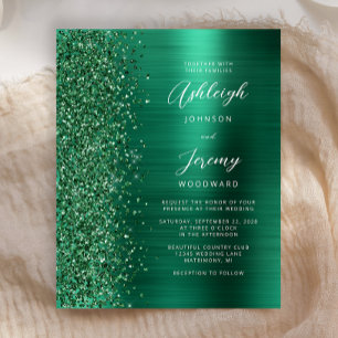 Budget Emerald Grönt Brushed Metall Bröllop