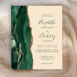 Budget Emerald Grönt Guld Agate Champagne Bröllop