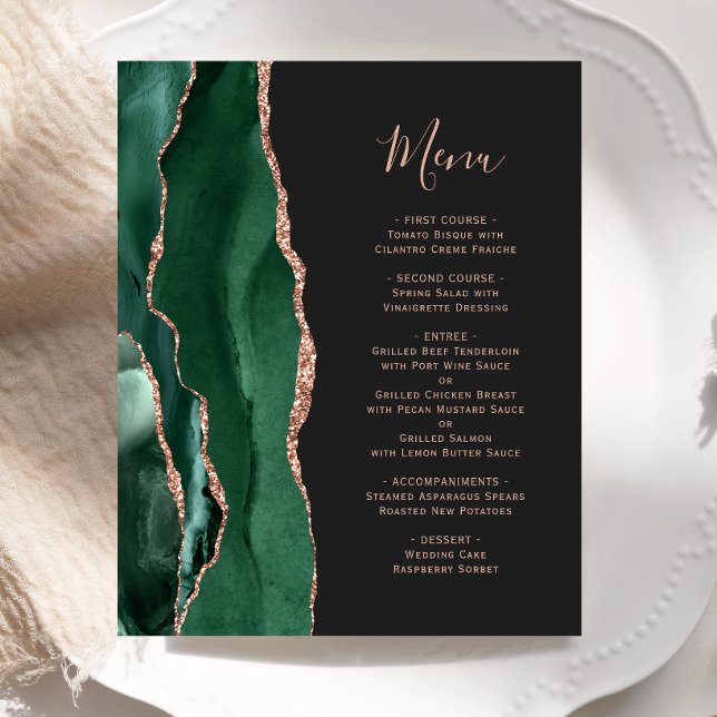 Budget Emerald Grönt Ro Guld Agate Mörk Bröllop (Skapare uppladdad)