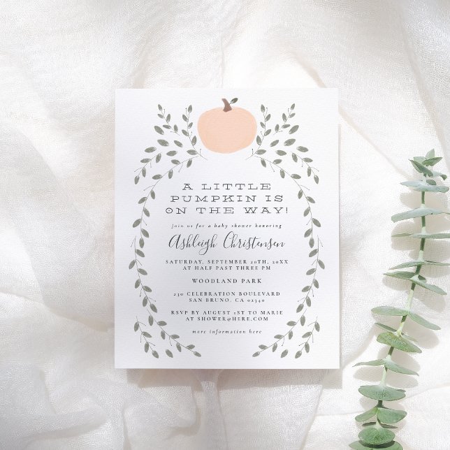 Budget En Liten Pumpa Är På Väg Baby Shower (Skapare uppladdad)