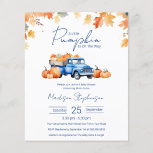 Budget En Liten Pumpa På Vägen Baby Shower