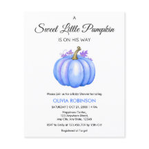 Budget En Liten Pumpa Pojke Baby Shower Inbjudan