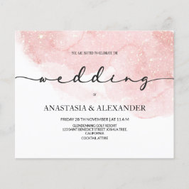 BUDGET/enkel bröllopsinbjudan. Flyer