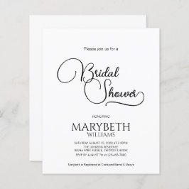 Budget Enkel Elegant Skrift Bröllopsfest