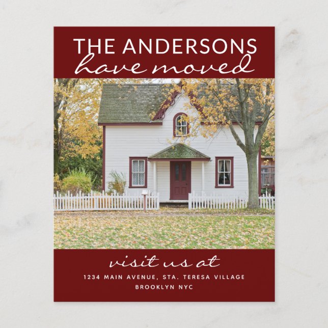 Budget - enkel hemfoto Flytta Red annons (Framsida)