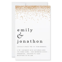 Budget - enkel inbjudan till bröllopsinbjudan i Gu