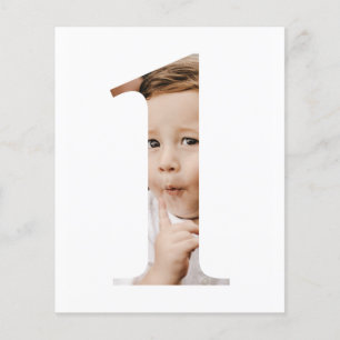 Budget Enkel Minimalistisk Foto Nummer Ett Födelse