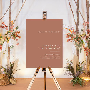 Budget enkel modern minimal elegant terracotta poster