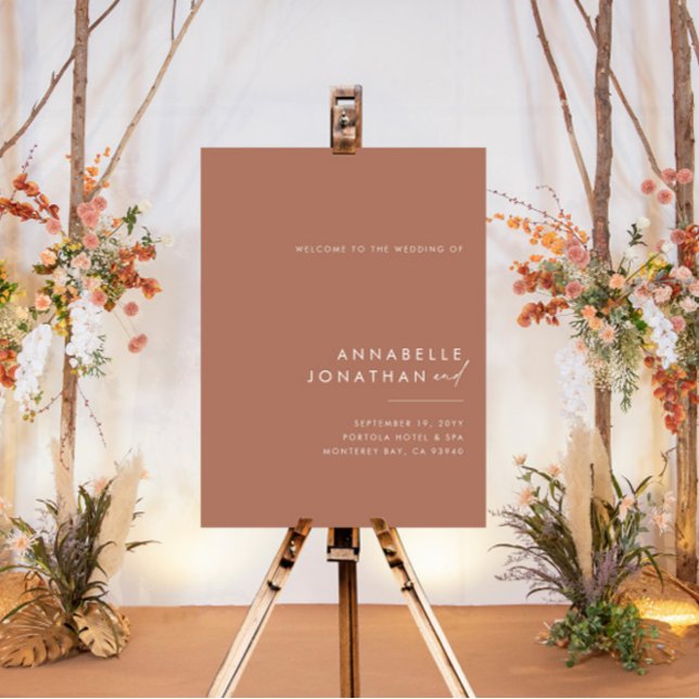 Budget enkel modern minimal elegant terracotta poster (Skapare uppladdad)