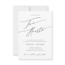 Budget Enkel svart och vit tidslös Bröllop