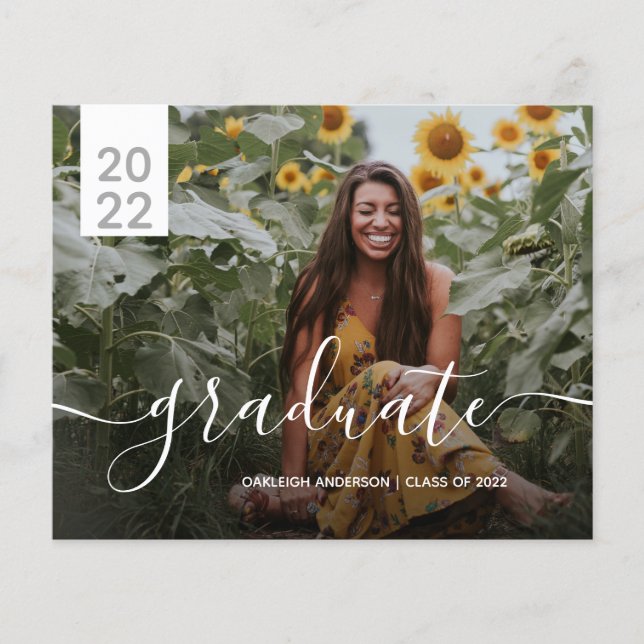 Budget - enkelt Modern 2-foto Studenten-meddelande (Framsida)