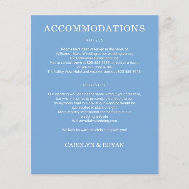 Budget Enkla Bröllopsdetaljer  Flygblad (Framsidan)