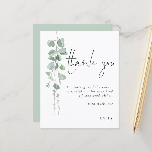 Budget Eucalyptus Baby Shower Party Tack (Fram/Back In Situ)