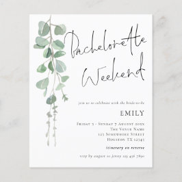 Budget Eucalyptus Bachelorette Helg Inbjudan