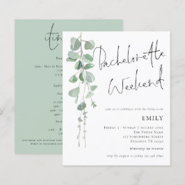 Budget Eucalyptus Bachelorette Helg Inbjudan