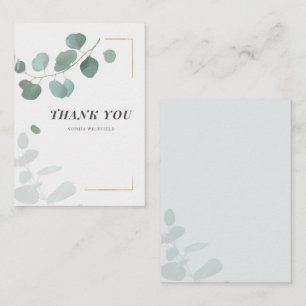 Budget Eucalyptus Botanical Greenery Tack Anteckningskort