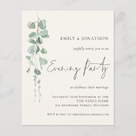 Budget Eucalyptus Bröllop Evening Party Cream