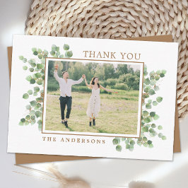 Budget Eucalyptus Bröllop Photo Greenery Tack Anteckningskort