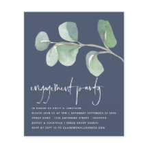 Budget Eucalyptus Dusty Navy Blue Förlovningsfest