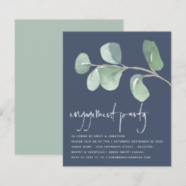Budget Eucalyptus Dusty Navy Blue Förlovningsfest