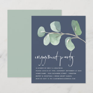 Budget Eucalyptus Dusty Navy Blue Förlovningsfest