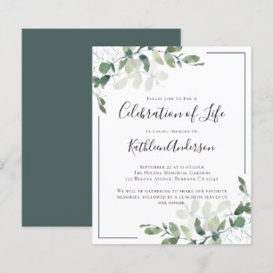Budget Eucalyptus Firande i Life-inbjudan