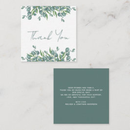 Budget Eucalyptus Foliage Löv Bröllop Tack Anteckningskort