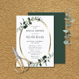 Budget Eucalyptus Gold Foil Möhippa Inbjudan