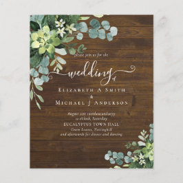 BUDGET Eucalyptus Greenery Bröllop Flygblad