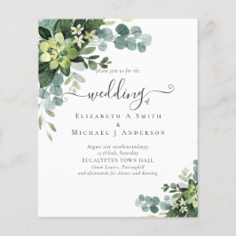 BUDGET Eucalyptus Greenery Bröllop Flygblad