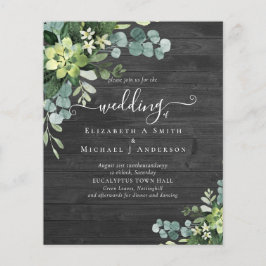 BUDGET Eucalyptus Greenery Bröllop Flygblad