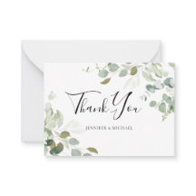 BUDGET Eucalyptus Greenery Bröllop Tackkort